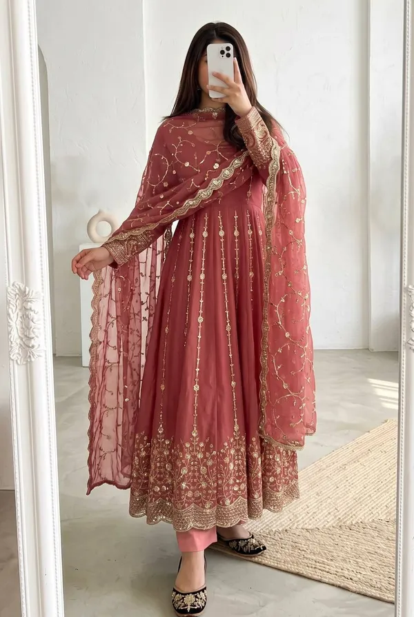 DEKEANSHKA®_Women’s_Designer_Dusty_Rose_Pink_Embroidered_Party_Wear_Gown_Set_with_Dupatta_&_Pant