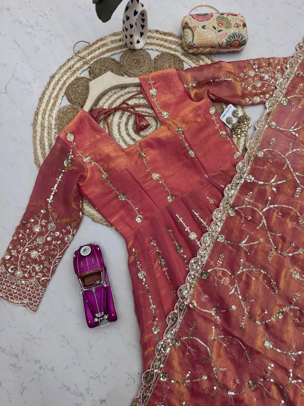 DEKEANSHKA®_Women’s_Designer_Dusty_Rose_Pink_Embroidered_Party_Wear_Gown_Set_with_Dupatta_&_Pant