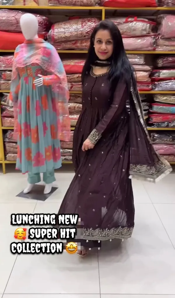 DEKEANSHKA®_Women’s_Designer_Embroidered_Chinon_Silk_Party_Wear_Gown_with_Dupatta_&_Pant