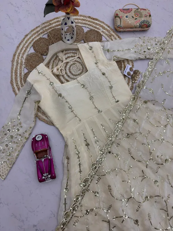 DEKEANSHKA®_Women’s_Designer_Embroidered_Party_Wear_Gown_Set_with_Dupatta_&_Pant_–_Off_White_/_Ivory_White