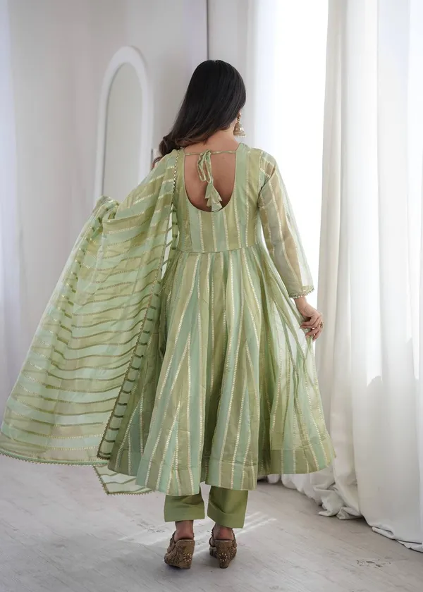DEKEANSHKA®_Women’s_Designer_Party_Wear_Full_Stitched_Gown_Set_with_Dupatta_&_Pant_–_Green