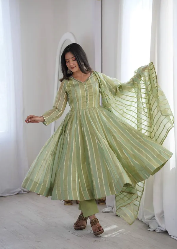 DEKEANSHKA®_Women’s_Designer_Party_Wear_Full_Stitched_Gown_Set_with_Dupatta_&_Pant_–_Green