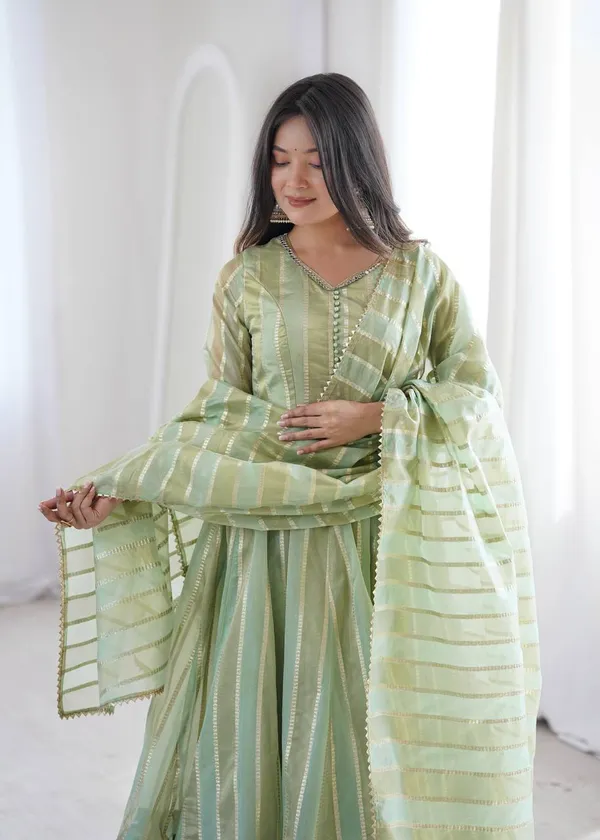 DEKEANSHKA®_Women’s_Designer_Party_Wear_Full_Stitched_Gown_Set_with_Dupatta_&_Pant_–_Green