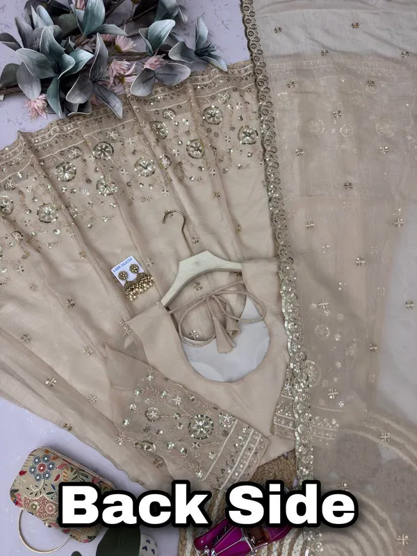 DEKEANSHKA®_Women’s_Designer_Party_Wear_Gown_Set_with_Dupatta_&_Pant_–_Beige
