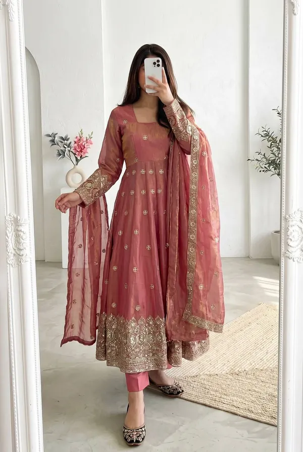 DEKEANSHKA®_Women’s_Designer_Party_Wear_Gown_Set_with_Dupatta_&_Pant_–_Dusty_Rose