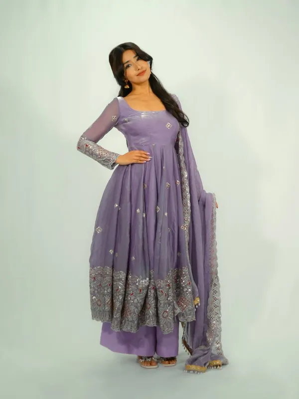 DEKEANSHKA®_Women’s_Designer_Party_Wear_Gown_Set_with_Dupatta_&_Pant_–_Lavender
