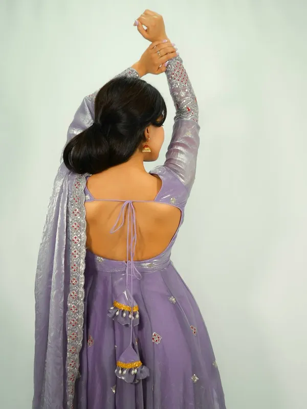DEKEANSHKA®_Women’s_Designer_Party_Wear_Gown_Set_with_Dupatta_&_Pant_–_Lavender
