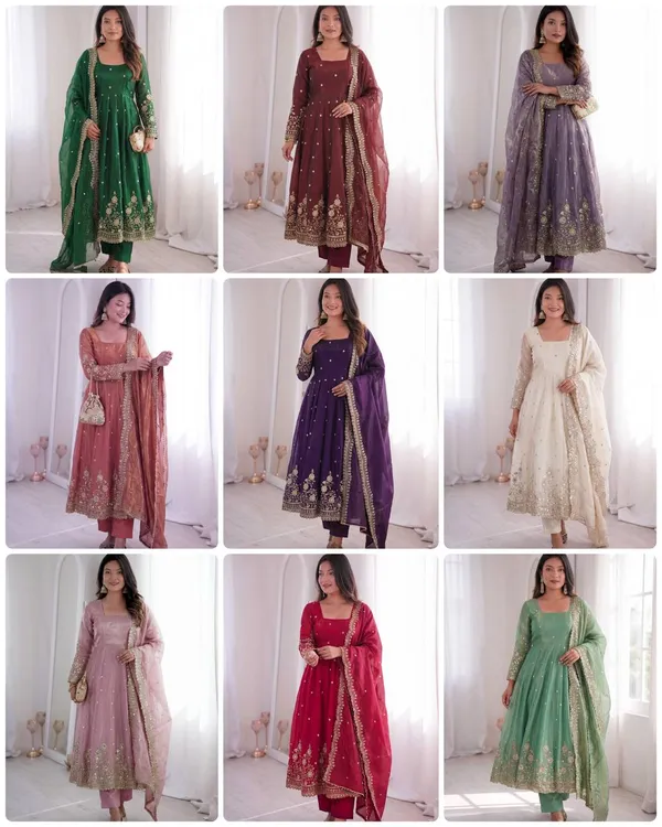 DEKEANSHKA®_Women’s_Designer_Party_Wear_Gown_Set_with_Dupatta_&_Pant_–_Maroon