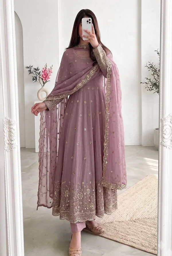 DEKEANSHKA®_Women’s_Designer_Party_Wear_Gown_Set_with_Dupatta_&_Pant_–_Mauve_Pink