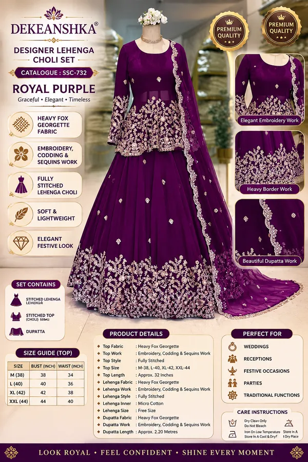 DEKEANSHKA®_Royal_Purple_Designer_Embroidered_Party_Wear_Lehenga_Choli_Set_with_Dupatta