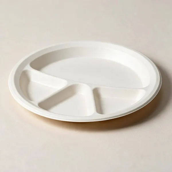 White_Sugarcane_Bagasse_Compartment_Plate_Pack_Of_50