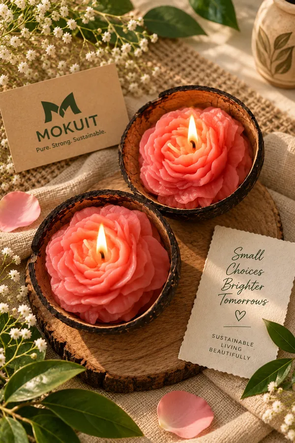 Pink_colour_Coconut_Shell_decorative_scented_candle_Set_Pack_Of_2