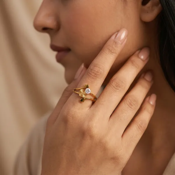 Gold_Alloy_Open_Band_Floral_Crystal_Ring_For_Women
