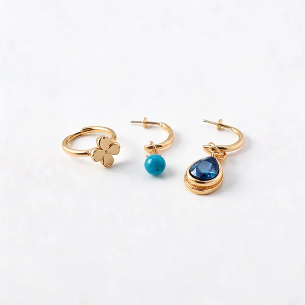 Gold_Blue_Alloy_Floral_Teardrop_Drop_Earrings_For_Women