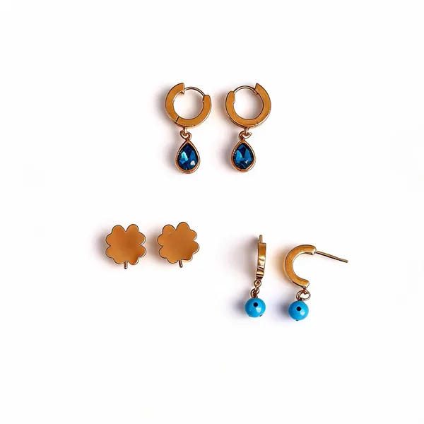 Gold_Blue_Alloy_Hoop_Floral_Drop_Earrings_Set_For_Women