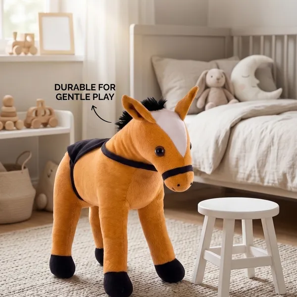 GOLDENHUB_TOYS_Plush_Brown_Horse_Soft_Toy,_40_cm,_for_Children_and_Horse_Lovers
