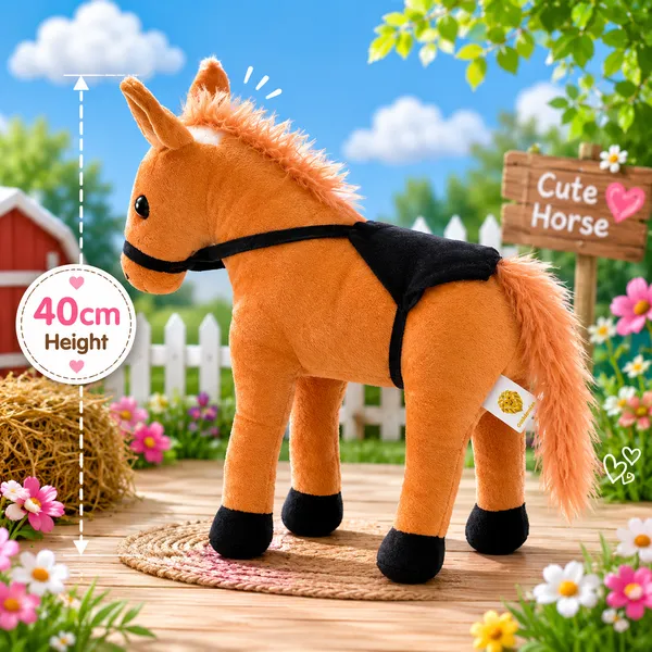 GOLDENHUB_TOYS_Plush_Brown_Horse_Soft_Toy,_40_cm,_for_Children_and_Horse_Lovers