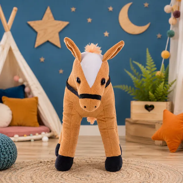 GOLDENHUB_TOYS_Plush_Brown_Horse_Soft_Toy,_40_cm,_for_Children_and_Horse_Lovers