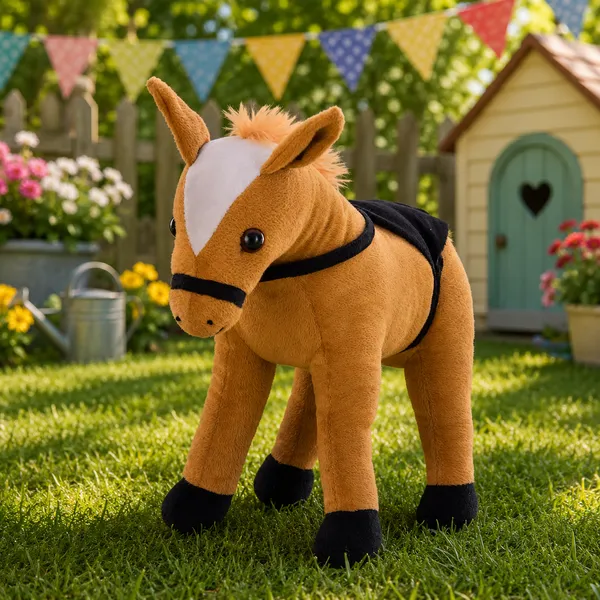 GOLDENHUB_TOYS_Plush_Brown_Horse_Soft_Toy,_40_cm,_for_Children_and_Horse_Lovers