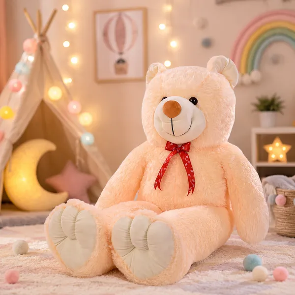 Goldenhub_Premium_Quality_Teddy_Bear_Soft_Plush_Fabric_(Butter,_180_Cm)