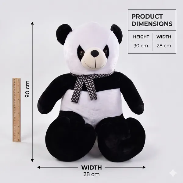 GoldenHub_Panda_Plush_Toy,_Soft_and_Cuddly_for_Kids_White_-_Height_90_cm