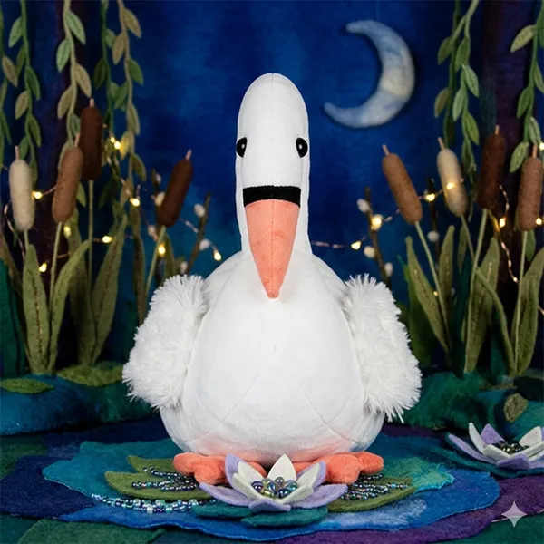 GoldenHub_34_cm_Teddy_Swan