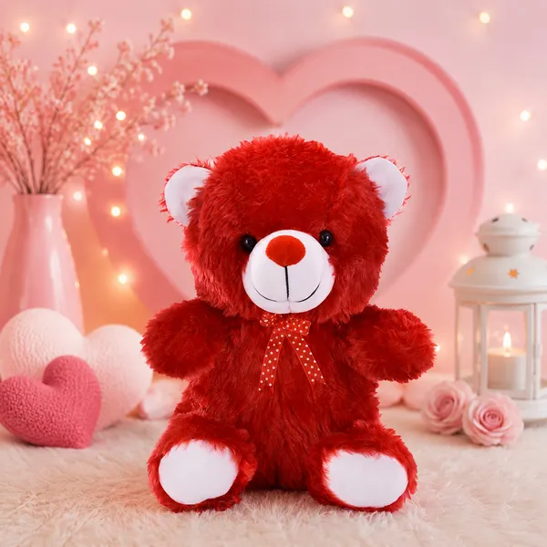 GOLDENHUB_Teddy_Bear_30_CM_Sitting_RED