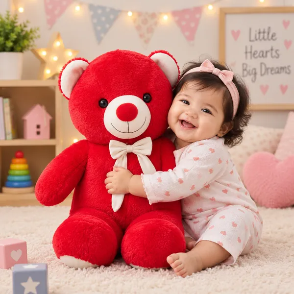 GOLDENHUB_Teddy_Bear_60_CM_Standing_DIFFRENT_RED