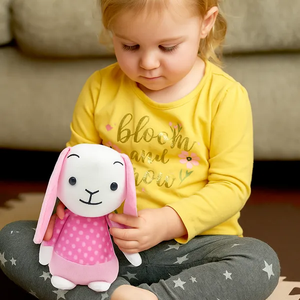 GOLDENHUB_TOYS_Polyester_Bunny_in_Dress_20_Cm_Cute,_Plush/Soft_Toy_for_Boys,_Girls_and_Kids,_Super-Soft,_Safe,_Great_Birthday_Gift_(20_Cm_Pink/Cream)