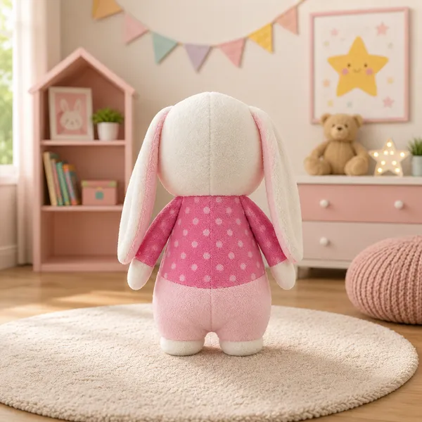 GOLDENHUB_TOYS_Polyester_Bunny_in_Dress_20_Cm_Cute,_Plush/Soft_Toy_for_Boys,_Girls_and_Kids,_Super-Soft,_Safe,_Great_Birthday_Gift_(20_Cm_Pink/Cream)