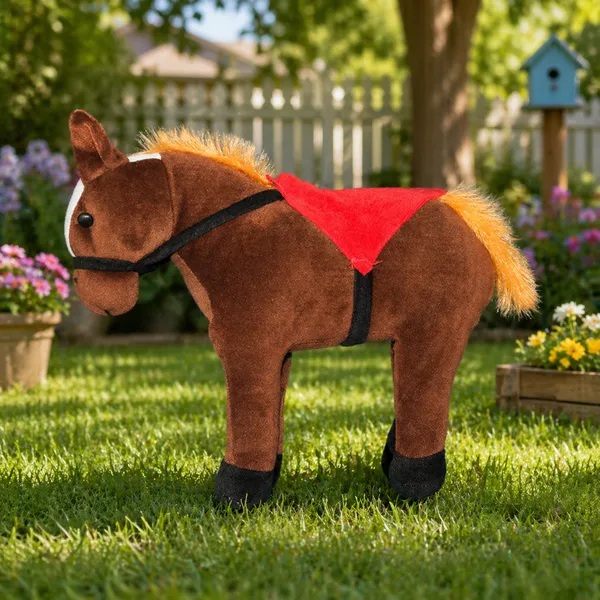 GOLDENHU_HORSE_40_CM_STANDING_COFFEE_WITH_SADDLE