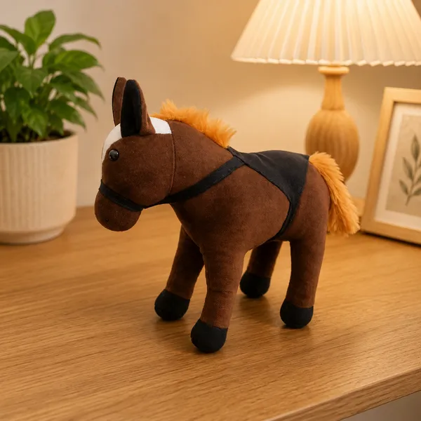 GOLDENHU_HORSE_40_CM_STANDING_COFFEE_WITH_SADDLE