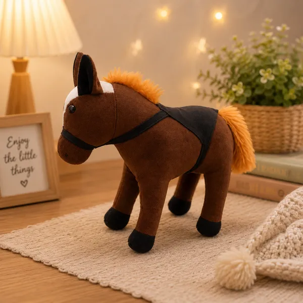 GOLDENHU_HORSE_40_CM_STANDING_COFFEE_WITH_SADDLE