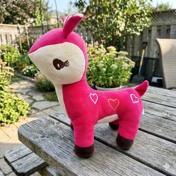 GOLDENHUB_TOYS_Polyester_Reindeer_Standing_Rani_Cute,_Plush/Soft_Toy_for_Boys,_Girls_and_Kids,_Super-Soft,_Safe,_Great_Birthday_Gift_(30_Cm_Rani)