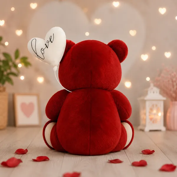 GOLDENHUB_TEDDY_BEAR_60_CM_STANDING_SIMPLE_RED_WITH_BALLOON