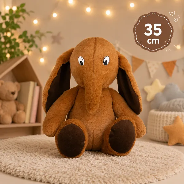 GOLDENHUB_TOYS_Plush_Brown_Flappy_Leg_Elephant_Soft_Toy,_Cuddly_35_cm