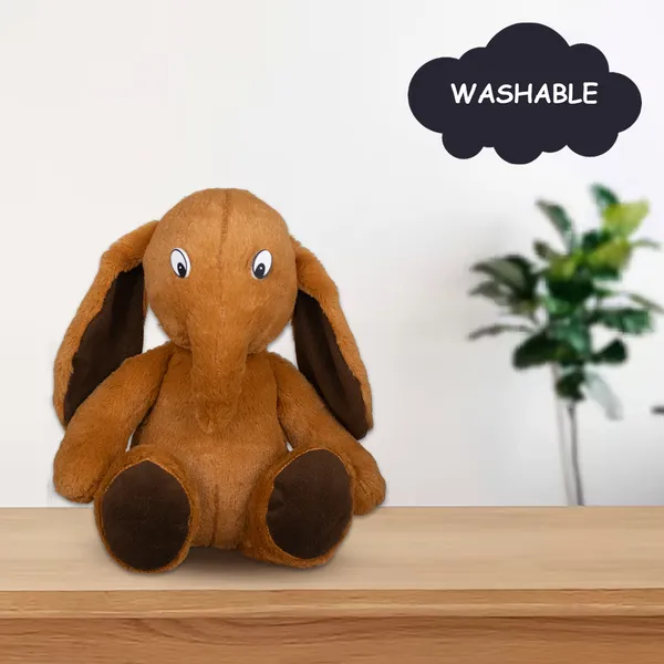 GOLDENHUB_TOYS_Plush_Brown_Flappy_Leg_Elephant_Soft_Toy,_Cuddly_35_cm