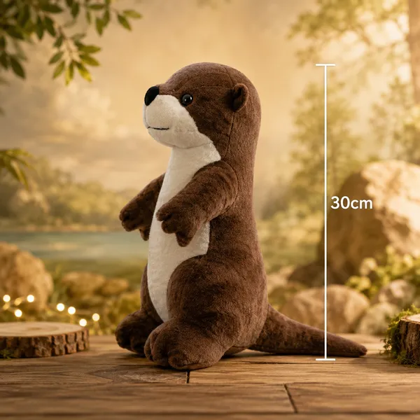 Goldenhub_Toys_Otter_Plush_Stuffed_Soft_Coffee_Toy_-_30_cm