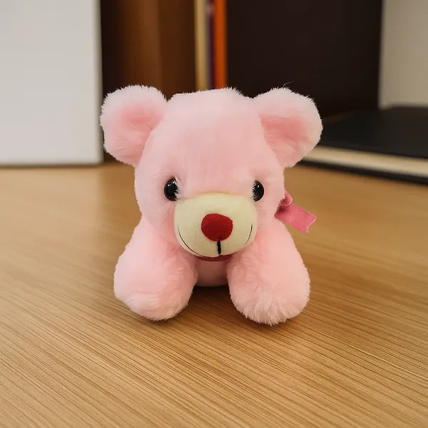 Goldenhub_Toys_Pink_Sleepy_Bear_Soft_Stuffed_Toys_for_Kids_-_20_cm