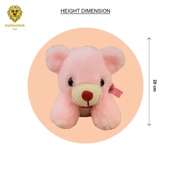 Goldenhub_Toys_Pink_Sleepy_Bear_Soft_Stuffed_Toys_for_Kids_-_20_cm