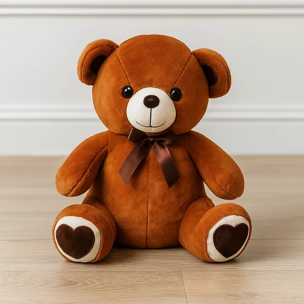 GOLDENHUB_TOYS_Plush_Brown_Teddy_Bear_with_Heart_Patch_On_Sole,_40_cm_for_Kids