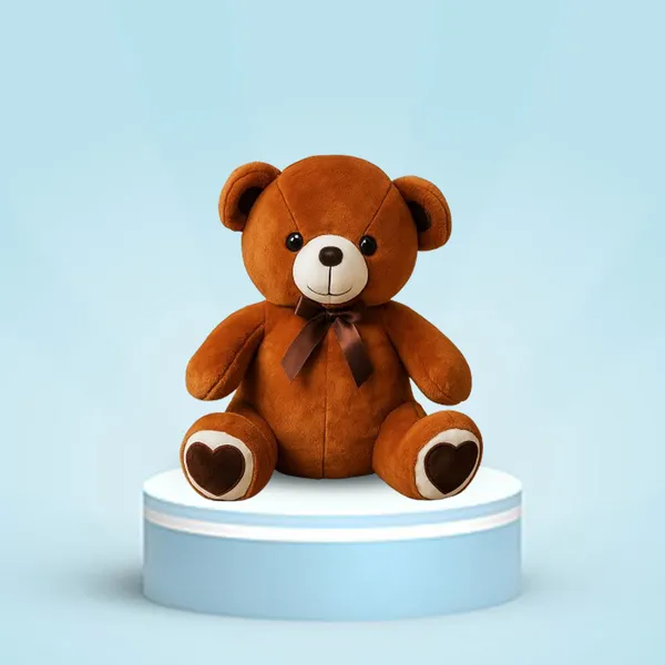 GOLDENHUB_TOYS_Plush_Brown_Teddy_Bear_with_Heart_Patch_On_Sole,_40_cm_for_Kids