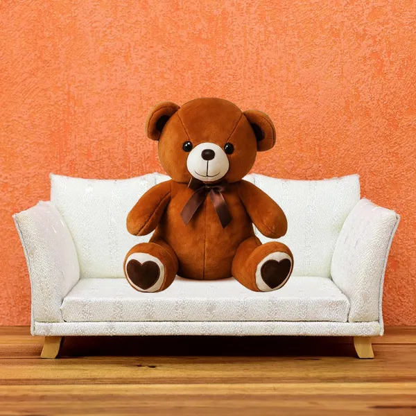 GOLDENHUB_TOYS_Plush_Brown_Teddy_Bear_with_Heart_Patch_On_Sole,_40_cm_for_Kids