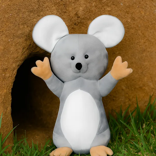 GoldenHub_30_cm_Toys_Standing_Mouse_Grey
