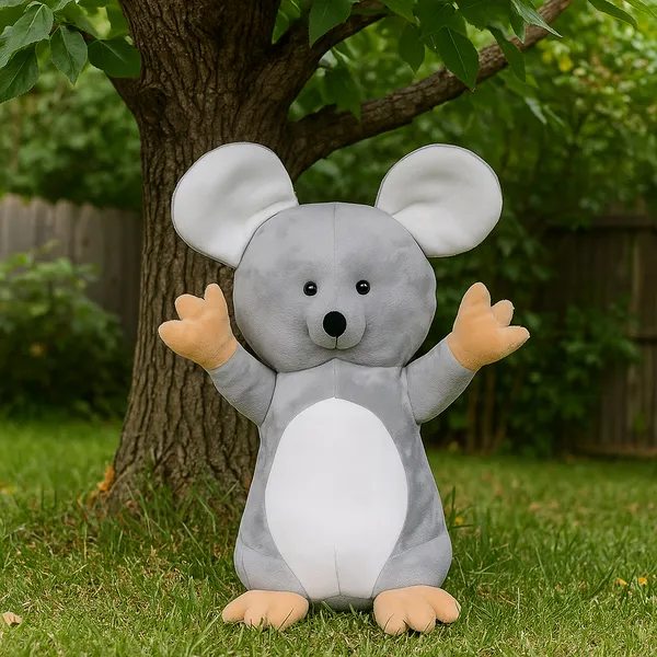 GoldenHub_30_cm_Toys_Standing_Mouse_Grey