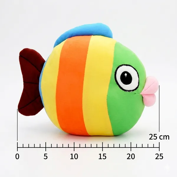 GoldenHub_25_cm_Teddy_Multicolour_Fish