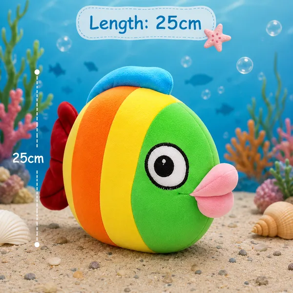 GoldenHub_25_cm_Teddy_Multicolour_Fish