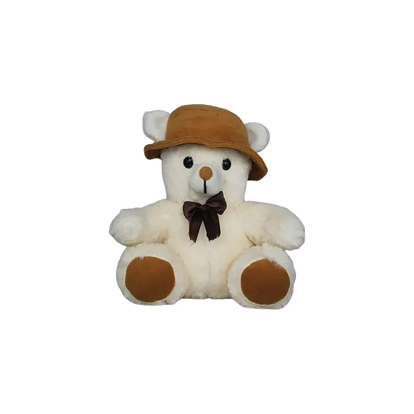 GOLDENHUB_TOYS_Soft_Plush_Teddy_Bear_with_Cap,_20_cm,_Butter_Texture