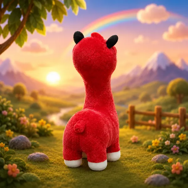 Goldenhub_Soft_Toy_Soft_Plush_Red_Alpaca_Toy,_30_cm