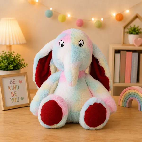 Goldenhub_Toys_Multicolour_Plush_Rainbow_Flappy_Leg_Elephant_For_Kids